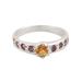 Shimmering Union in Yellow,'Indian Citrine and Ruby Solitaire Ring'