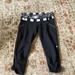 Lululemon Athletica Pants & Jumpsuits | Ladies Size 4 Lululemon Black Floral Capri Yoga Pants Leggings | Color: Black/White | Size: 4