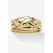 Women's Yellow Gold-Plated Braided Puzzle Ring Jewelry by PalmBeach Jewelry in Gold (Size 5)