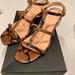 J. Crew Shoes | J Crew T Strap Wedges In Snake Embossed Leather. Item Ap 464. Size 7 1/2. New. | Color: Brown | Size: 7.5