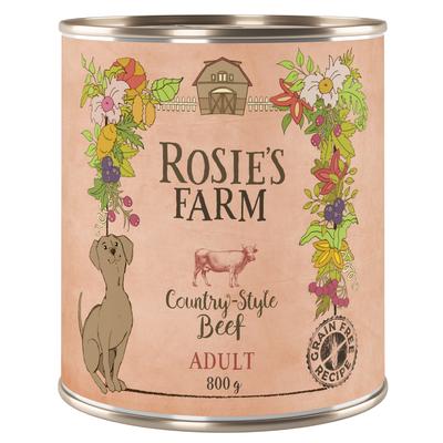 24x800g Rind - Rosie's Farm Adult Hundenassfutter