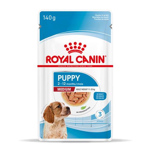 10x140g Royal Canin Medium Puppy in Soße Nassfutter Hund