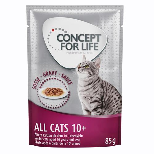 24 x 85 g Concept for Life All Cats 10+ in Soße - Katzenfutter Nass