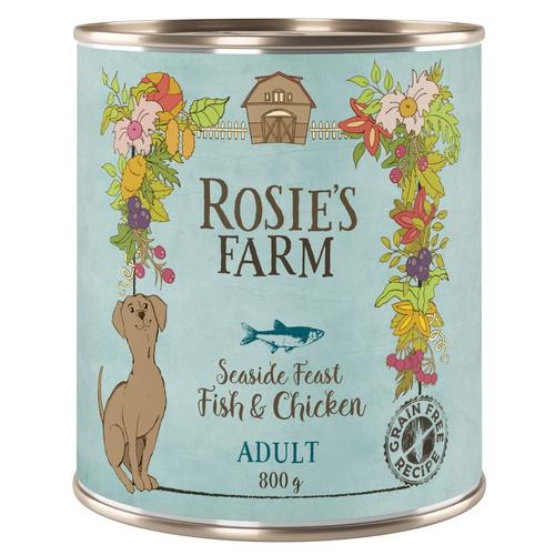 6x800g Adult Fisch & Huhn Rosie's Farm Hundenassfutter