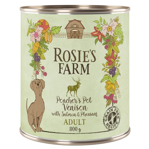 24x800g Wild & Fasan mit Lachs - Rosie's Farm Adult Hundenassfutter