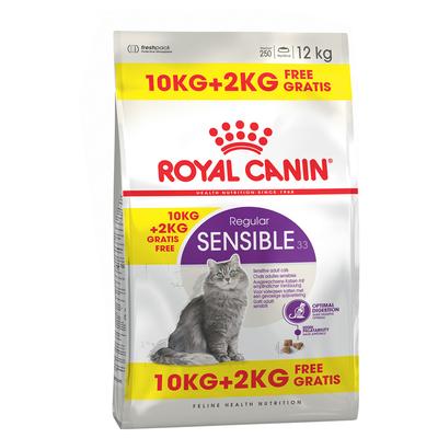 12kg Regular Sensible 33 Royal Canin Katzenfutter Trocken - 2kg gratis!
