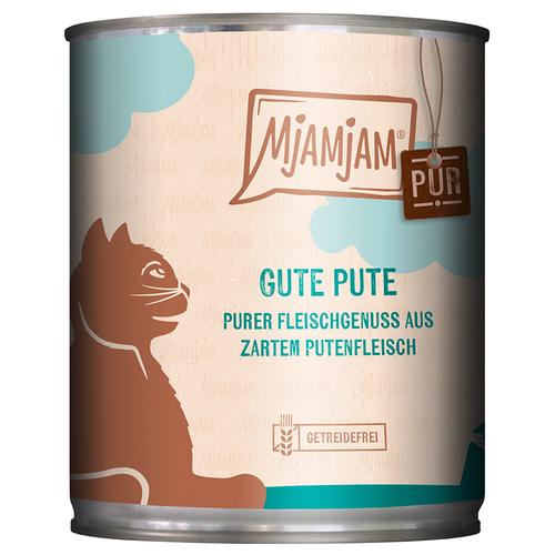 Sparpaket 24x800g MjAMjAM purer Fleischgenuss gute Pute pur Katzenfutter nass