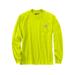 Carhartt Men's Loose Fit Heavyweight Long Sleeve Pocket T-Shirt, Brite Lime SKU - 157563