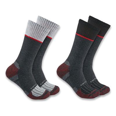 Carhartt Men's Force Midweight Steel Toe Crew Socks, Assorted 4 SKU - 789727