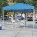 Flash Furniture Lennon 10' x 10' Pop Up Canopy, Folding Table & 4 Folding Chairs Bundle Metal/Soft-top in Blue | 106 H x 116 W x 116 D in | Wayfair