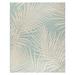 Blue 84 x 63 x 0.25 in Area Rug - Gertmenian Paseo Paume Oasis/Beige Palm Leaf Indoor/Outdoor Flatweave Area Rug Polypropylene | Wayfair 19506