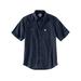 Carhartt Men's Rugged Flex Relaxed Fit Midweight Canvas Short Sleeve Shirt, Navy SKU - 737201