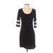 Charlotte Russe Casual Dress - Sheath: Black Color Block Dresses - Women's Size Small