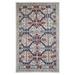 Shahbanu Rugs Ivory, Peshawar with Antique Seychour Design, Pure Wool Hand Knotted, Oriental Rug (7'5" x 12'2") - 7'5" x 12'2"