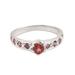 Shimmering Union in Red,'Garnet and Ruby Solitaire Ring'