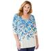 Plus Size Women's 7-Day Floral Print Tunic by Woman Within in French Blue Floral (Size M)