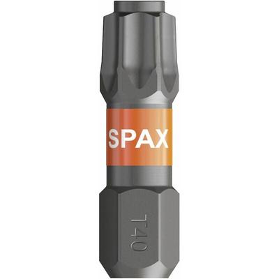 Spax - Bit-Einsatz T-Star 1/4'sechskant T40/25 mm Zapfenführung, Inhalt 5 Stück