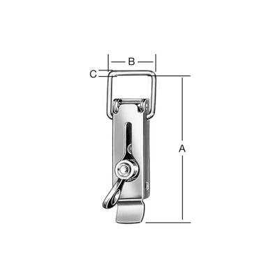 Vormann Spannverschluss H.110 mm B.37 mm sta mt Plombiermöglichkeit - 001206105Z