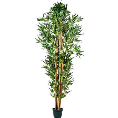 Bambus-Strauch, Kunstbaum, Kunstpflanze, 220cm - Plantasia