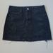 American Eagle Outfitters Skirts | American Eagle Outfitters Button Fly Ripped Black Jean Skirt Size 4 | Color: Black | Size: 4