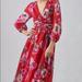 Anthropologie Dresses | Anthropologie Red Floral Dress With Cut Outs | Color: Red/White | Size: Xs