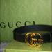 Gucci Accessories | Gucci Gg Black & Gold Belt. New | Color: Black/Gold | Size: Os