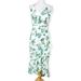 Disney Dresses | Disney Princess Juniors Blue Green Floral Ruffle White Midi Dress Hi Low Nwt | Color: Blue/White | Size: Mj