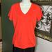 Nike Tops | Nike Dri-Fit Classic Orange Work Out Casual V-Neck T-Shirt, Short Sleeve Size M | Color: Gray/Orange | Size: M