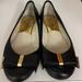 Michael Kors Shoes | Michael Kors Black Leather Flats With Gold Detail Size 6 | Color: Black/Gold | Size: 6