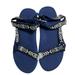 American Eagle Outfitters Shoes | American Eagle Outfitters Mens Slip On Sandals Size 12 Blue White Sticky Straps | Color: Blue/White | Size: 12
