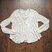 Free People Tops | Free People White Button Down Longsleeved Top With Lace Detail | Color: White | Size: M