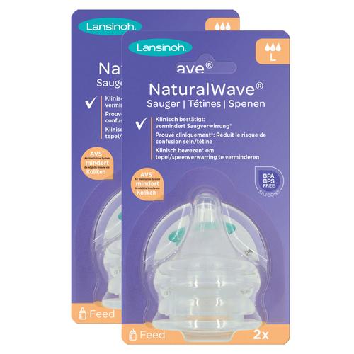 Lansinoh Natural Wave Silikonsauger L 2x2 St Sauger