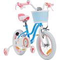 RoyalBaby Stargirl Kinderfahrrad Mädchen Fahrrad Hand- und Rücktrittbremse 18 Zoll ab Jahre Kinder Fahrrad Blau