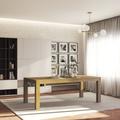 Wade Logan® Arlener 7 Piece Indoor Dining Set Plastic/Acrylic/Wood in Brown/Yellow | 30 H x 42 W x 83 D in | Wayfair