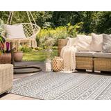 Gray 59 x 39 x 0.12 in Area Rug - Union Rustic Kayon Cove Peruvian Stripe Indoor/Outdoor Rug Grey Polypropylene | 59 H x 39 W x 0.12 D in | Wayfair