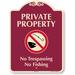 SmartSign Private Property, No Trespassing Signaturesign Aluminum in Yellow | 24 H x 18 W x 0.63 D in | Wayfair K-0407-BurRev