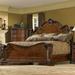 A.R.T. Old World Solid Wood Low Profile Standard Bed Wood in Brown | 76.75 H x 68.75 W x 84.75 D in | Wayfair 143155-2606