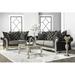 Rosdorf Park Bernardus 5 Piece Living Room Set Faux Leather/Polyester in Black | 40 H x 93 W x 38 D in | Wayfair Living Room Sets