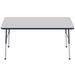 Factory Direct Partners Dry Erase Rectangle T-Mold Adjustable Height Activity Table w/ Ball Glide Legs Laminate/Metal | 30 H in | Wayfair