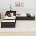 Red Barrel Studio® L-Shaped Platform Bed w/ Trundle & Drawers Wood in Brown | 29.8 H x 117.6 W x 117.6 D in | Wayfair