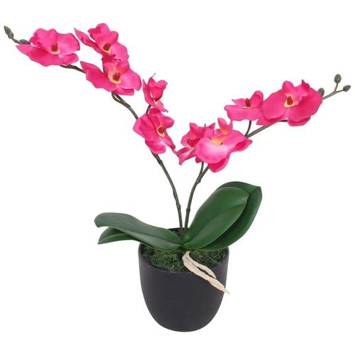 Vidaxl - Künstliche Orchidee mit Topf 30 cm Rot Rot