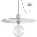 Eiva elegant Lampe à suspension avec 5 m câble textile, abat-jour Ellepì, rosace et douille en