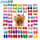 Lot de 10 20 ou 30 nœuds en caoutchouc pour animaux de compagnie mélange de 30 couleurs