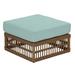 Suzanne Kasler Harbour Ottoman Replacement Cushion - Sandberg Steel - Ballard Designs Sandberg Steel - Ballard Designs