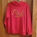 Pink Victoria's Secret Tops | Euc Pink By Vs Sweatshirt Hoodie, Red | Color: Gold/Red | Size: S