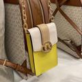 Michael Kors Accessories | Michael Kors Carmen Small Color-Block Faux Leather Phone Crossbody Bag Sunshn | Color: Gold/Yellow | Size: Os