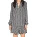 Free People Dresses | Free People Western-Style Drop-Waist Button Down Floral Dress In Grey (Size M) | Color: Gray/Purple | Size: M
