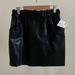 Zara Skirts | Brand New With Tags Zara Black Faux Leather Mini Skirt In Size Xs | Color: Black | Size: Xs