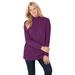 Plus Size Women's Perfect Long-Sleeve Mockneck Tee by Woman Within in Plum Purple (Size 6X) Shirt