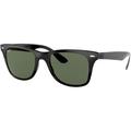 Ray-Ban Wayfarer Liteforce Sunglasses Dark Green Lenses Black Frame 52 RB4195F-601-71-52